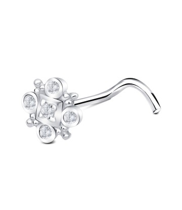 Circle Around With Ball Silver Nose Stud NSKB-1253